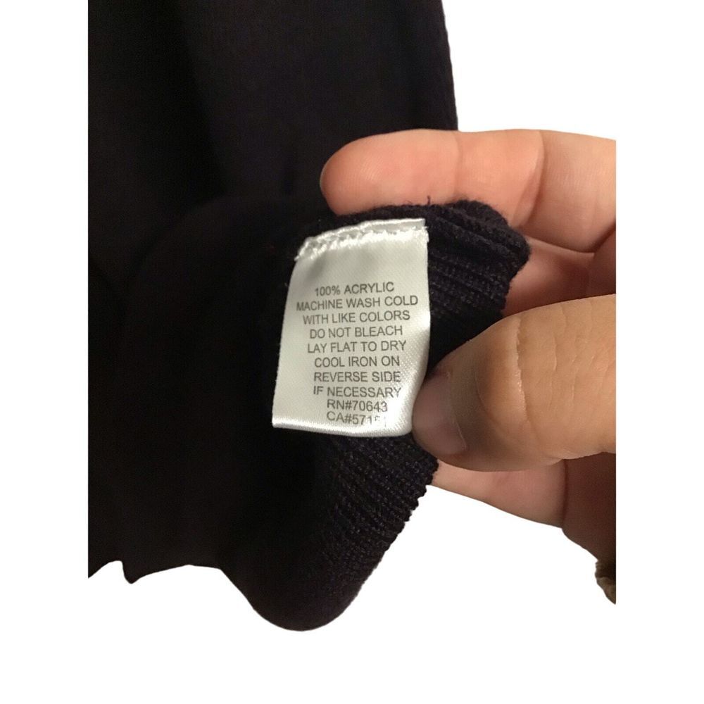 Jessica H Dark Purple Long Sleeve Sweater‎ Dress Women's Size Medium - Picture 5 of 5